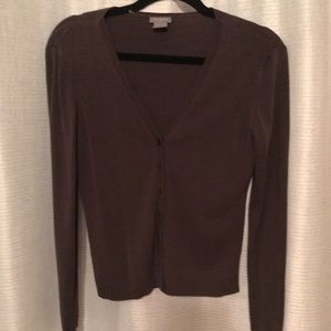 Ann Taylor Brown knit cardigan